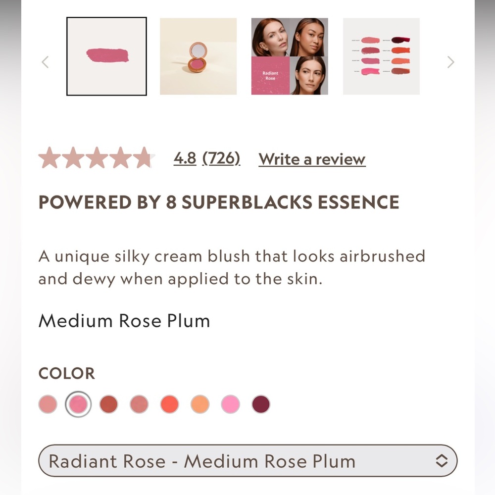 NEW Yensa Super Serum Silk Buildable Cream Blush in Radiant Rose - Picture 4 of 9